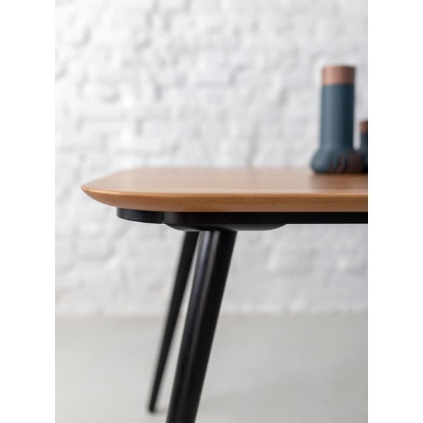 Трапезна маса от ясенова дървесина с черни крака , 180 x 90 cm Contrast - Ragaba-image-1