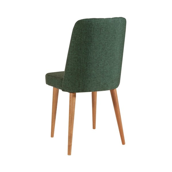 Зелен кадифен стол за хранене Stormi Sandalye - Kalune Design-image-1