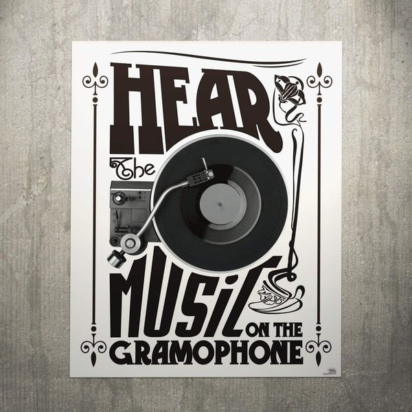 Cedule Gramophone, 56x45 cm