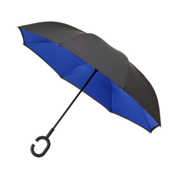 Черно-син ветроустойчив чадър Rever, ⌀ 107 cm - Ambiance