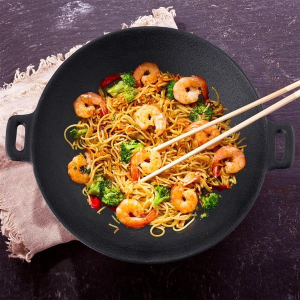 Чугунен тиган Wok ø 30 cm Litina - Orion-image-1