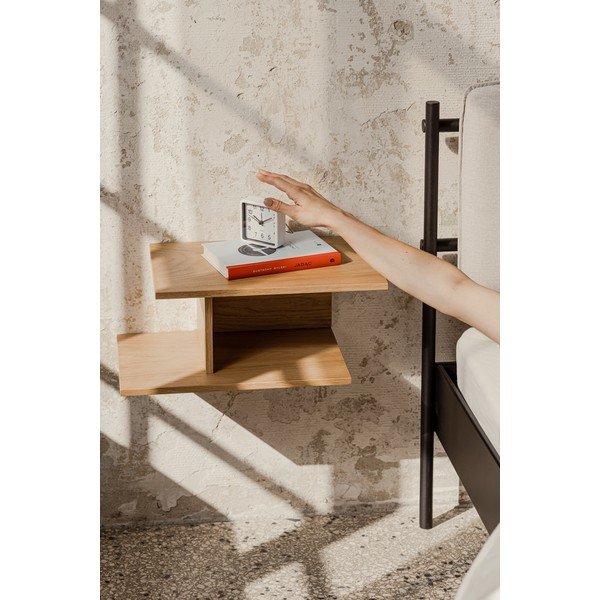 Висящо/с рафтове нощно шкафче от декор от дъб  в естествен цвят Tann – noo.ma-image-2