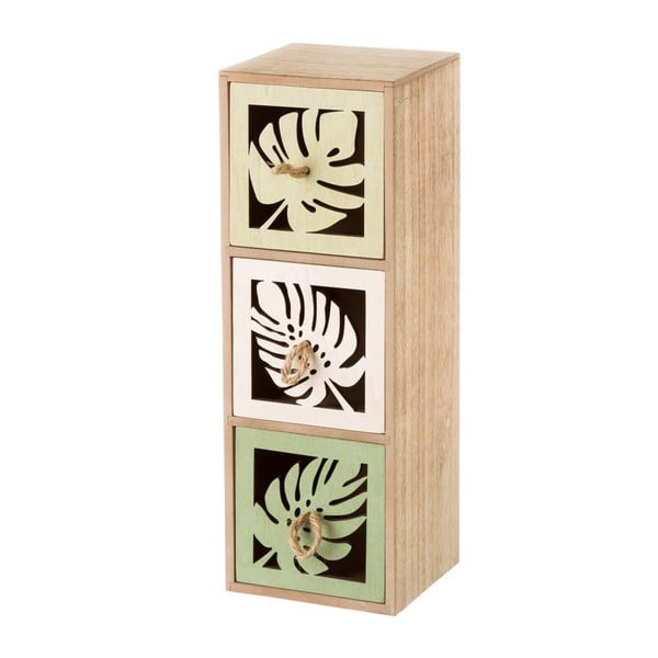 Dřevěný skříňka se 3 šuplíky Unimasa Leaves