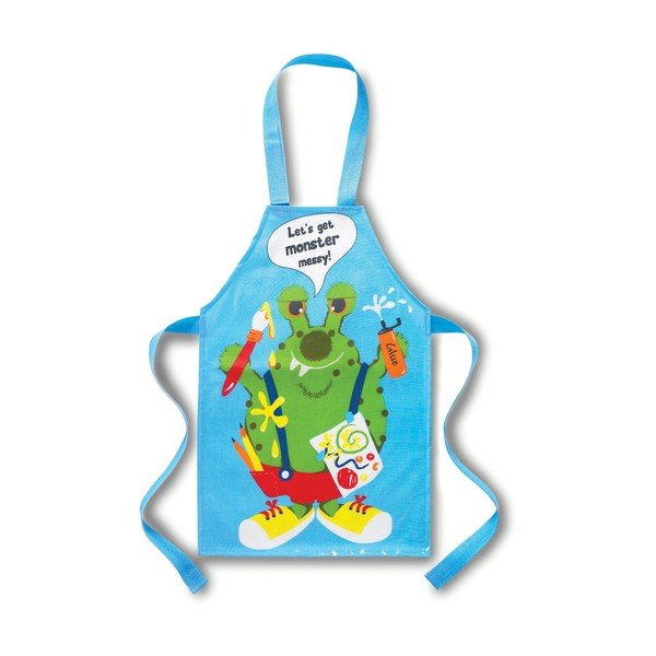 Детска престилка от син памук Monster - Cooksmart ®