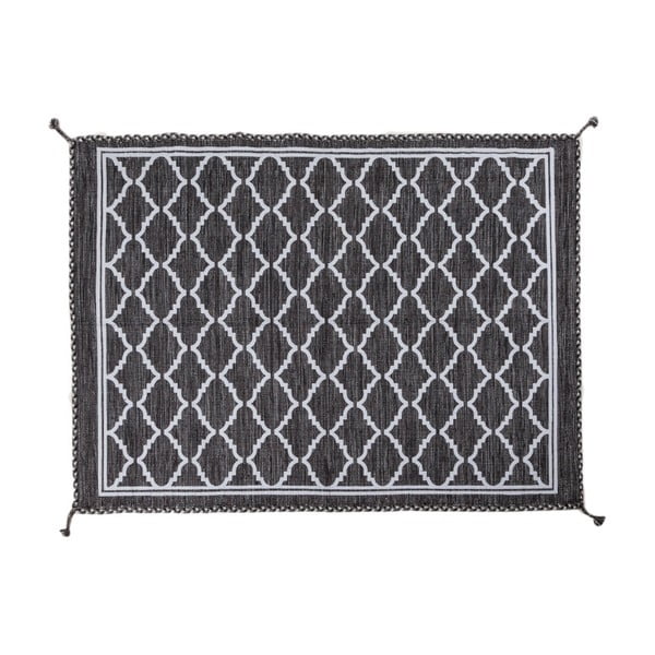 Černobílý ručně tkaný koberec Navaei & Co Kilim Ethnic 308, 230 x 160 cm
