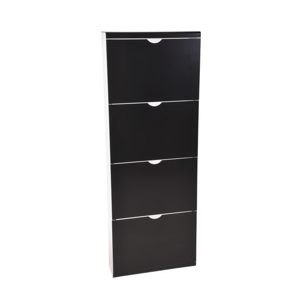 Черна метална стойка за обувки 51x138x16 cm – Household Pleasure-image-3