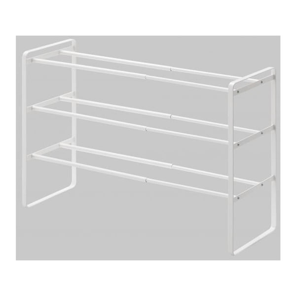 Бял регулируем рафт за обувки с 3 нива Maebashi - YAMAZAKI-image-4