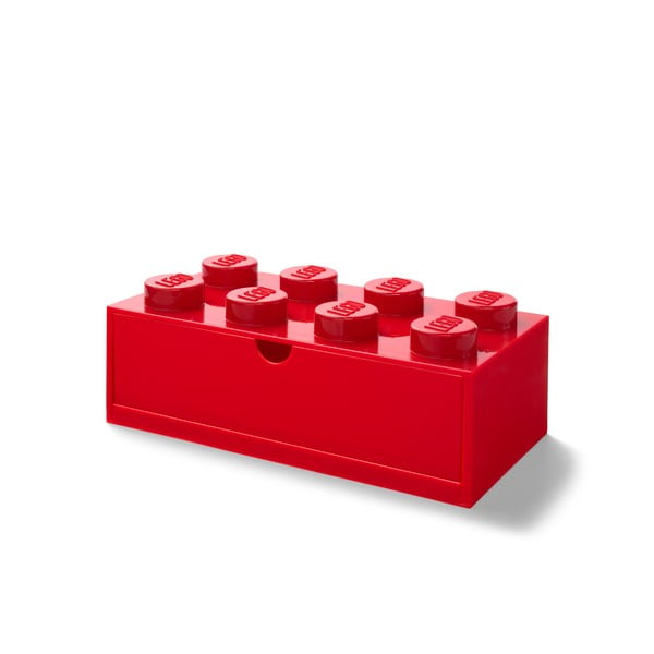 Червена кутия за бюро с чекмедже , 31 x 16 cm - LEGO®