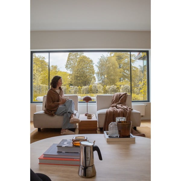 Кафяво одеяло от микроплюш 150x200 cm Tomo – Tiseco Home Studio-image-3