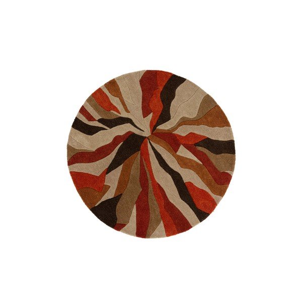 Оранжев килим Splinter, ⌀ 135 cm - Flair Rugs