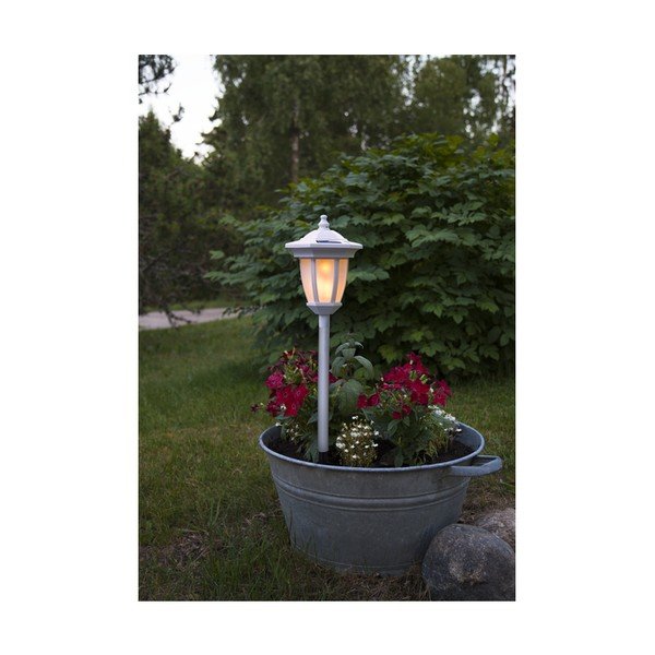 Бяло външно слънчево LED осветително тяло Flame - Star Trading-image-4