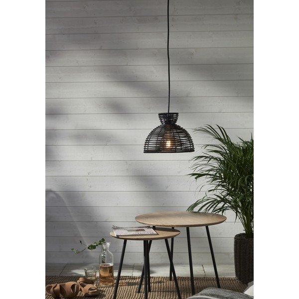 Черен външен абажур за таванно осветление, ø 26 cm Runde - Star Trading-image-3