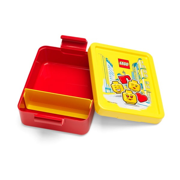 Червена кутия за закуски с жълт капак Iconic - LEGO®