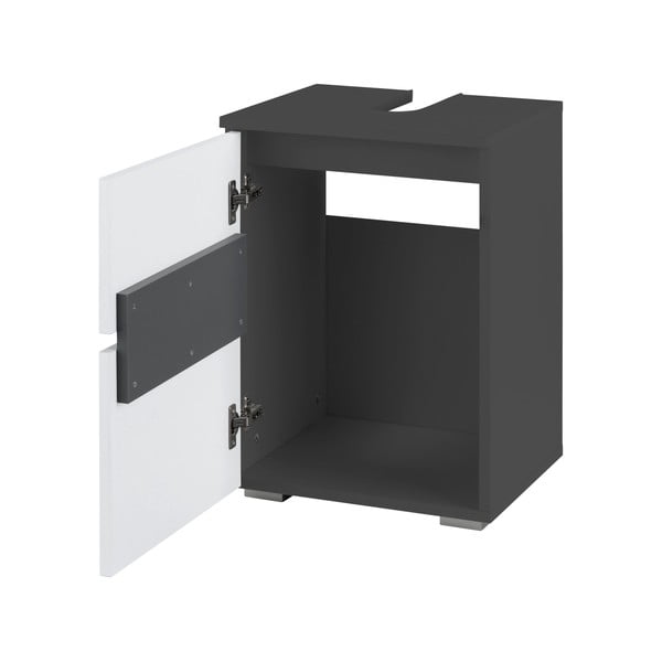 Шкаф за мивка в бял и антрацитен цвят 40x55 cm Wisla – Støraa-image-2