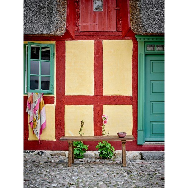 Градинска пейка от масивно дърво в естествен цвят Brosse – Bloomingville-image-1