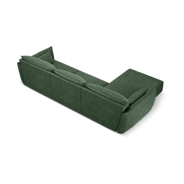 Тъмнозелен ъглов диван (ляв ъгъл) Vanda - Mazzini Sofas-image-3