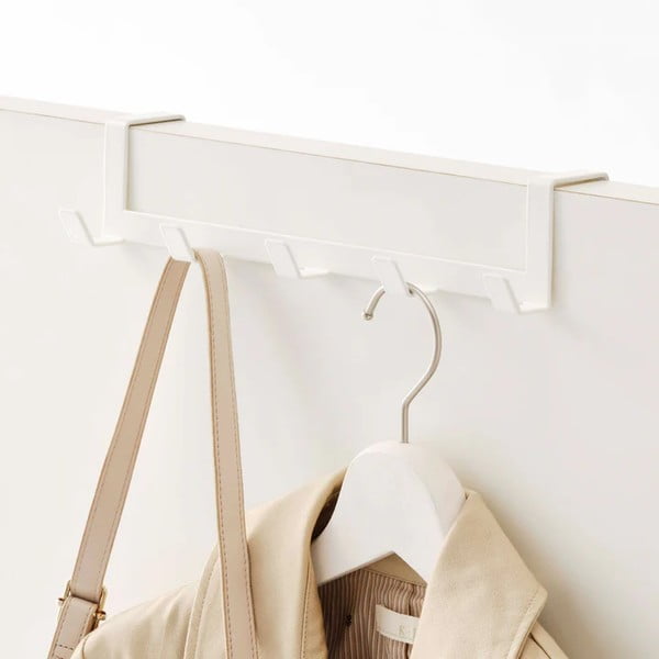 Бяла метална закачалка за врата 30 cm Tower - YAMAZAKI-image-3