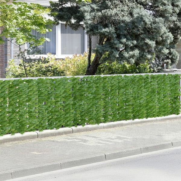 Зелен пластмасов балконски параван 100x100 cm Ivy – Maximex-image-1
