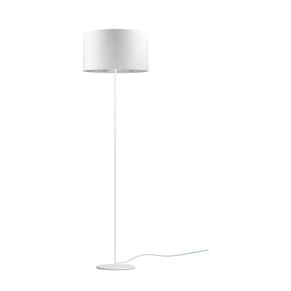 Бяла подова лампа със сребърни детайли , ⌀ 40 cm Mika - Sotto Luce