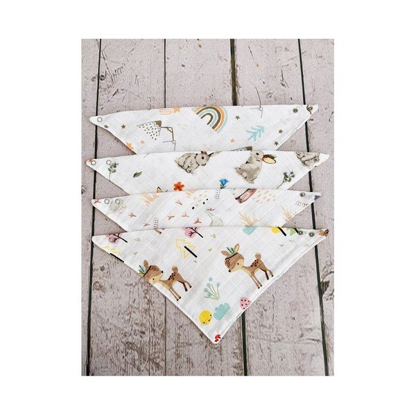 Бели лигавници от муселин в комплект от 4 броя Mila - Mila Home-image-3