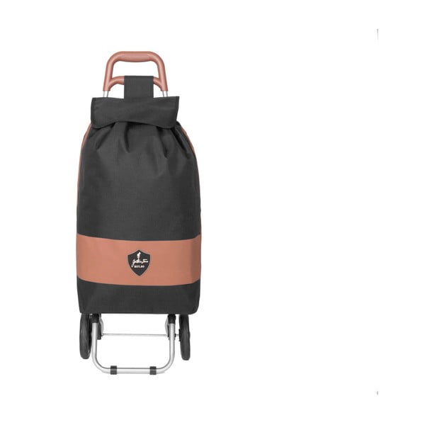 Černá nákupní taška na kolečkách GENTLEMAN FARMER Chariot de Marché, 38 l