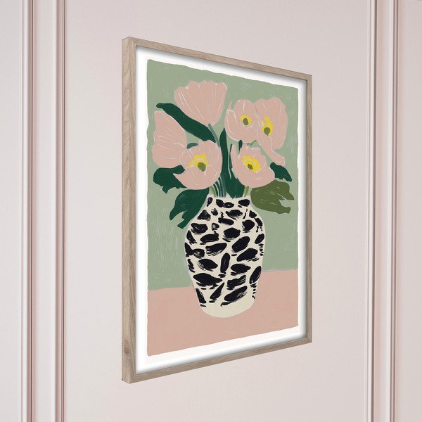 Печатна картина с включена рамка 50x70 cm Spotted Vase – Styler-image-4
