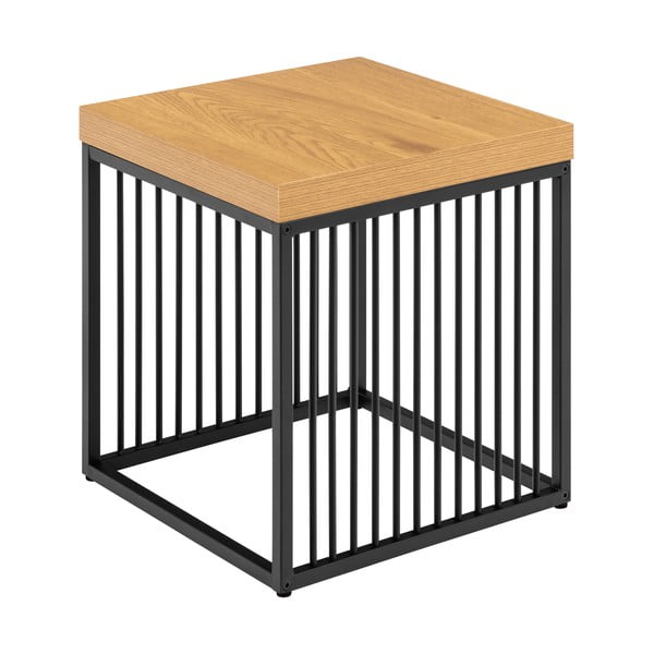 Странична масичка с дъбов плот 40x40 cm Strington – Actona-image-3