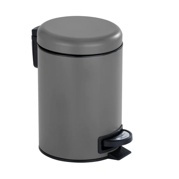 Сиво стоманено кошче за боклук с педал 3 l Leman – Wenko