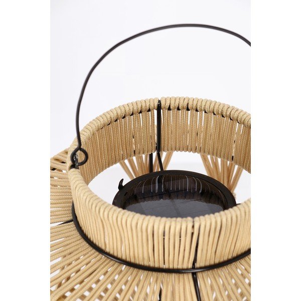 LED фенер със соларен панел в естествен цвят (височина 29 cm) Nikhita – Yes Everyday-image-1