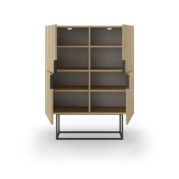 Шкаф в дъбов декор в естествен цвят 100x130 cm Titan - Marckeric-image-3