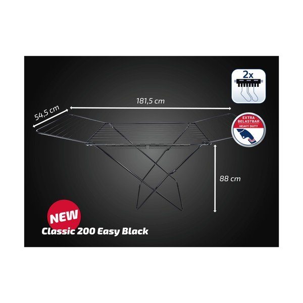 Черна сушилня за дрехи 20 m Classic 200 Easy – LEIFHEIT-image-2