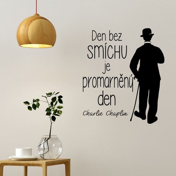 Стикер за стена с цитат на Чарли Чаплин - Ambiance