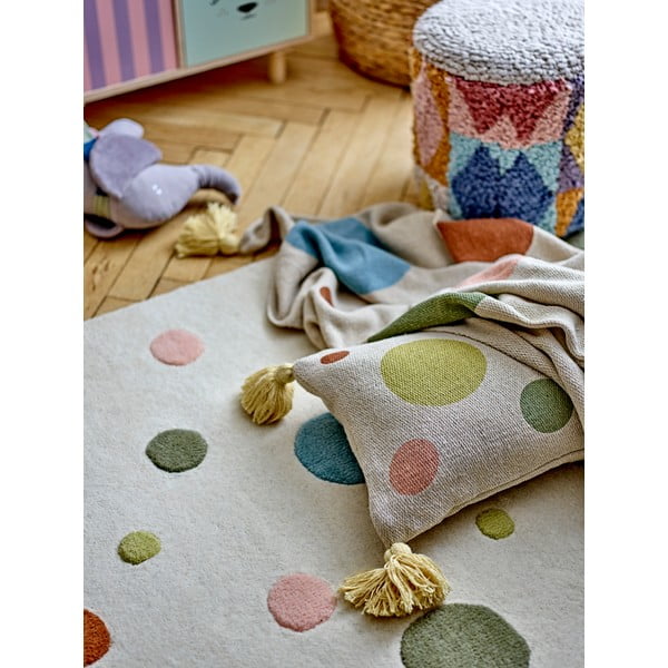 Кремав вълнен детски килим 90x140 cm Clennie – Bloomingville Mini-image-3