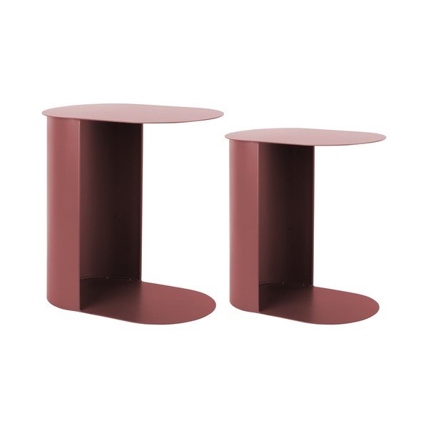 Метални странични масички в комплект 2 бр. 30x45 cm Riqueza Oval – Leitmotiv