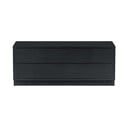 Черна модулна телевизионна масичка от борова дървесина 100x40 cm Finca - WOOOD