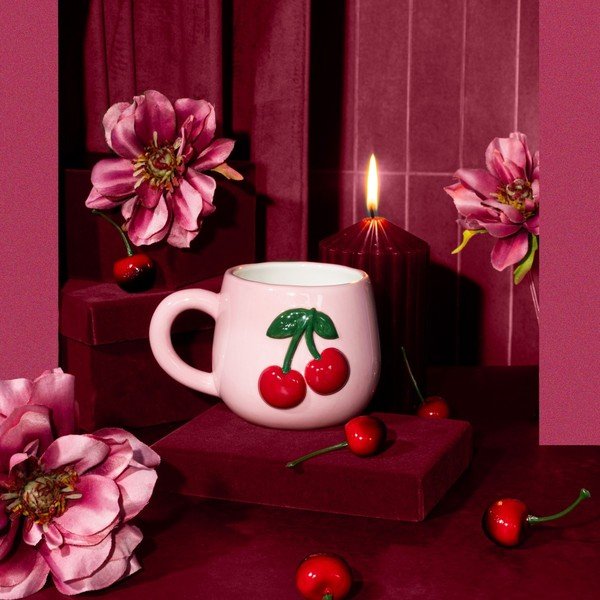 Светлорозова чаша Cherry – Sass & Belle-image-1