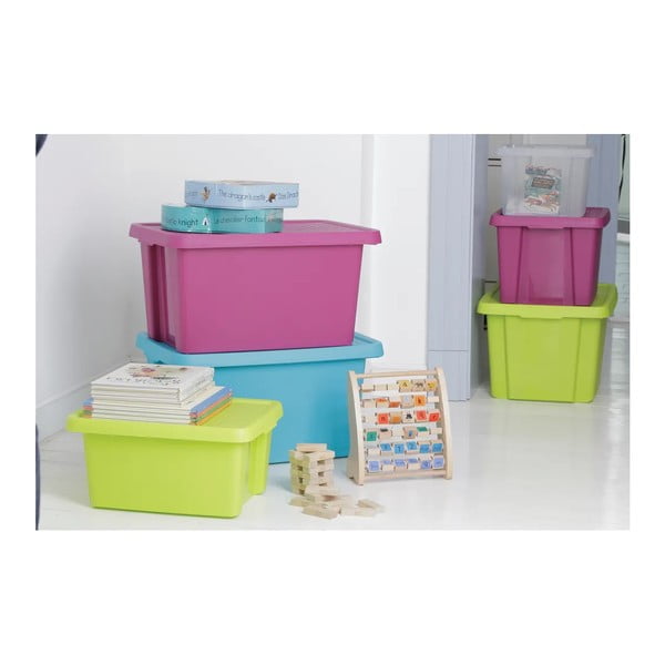 Синя кутия за съхранение с капак , 45 л Essentials - Curver-image-3