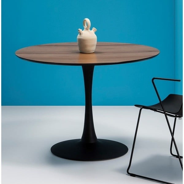 Кръгла маса за хранене с плот от орех , ⌀ 110 cm Oda - Marckeric-image-3