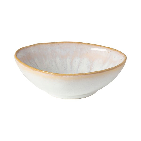 Бяла керамична купа с бежов ръб , ⌀ 10 cm Brisa - Costa Nova