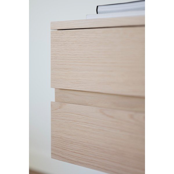 Нисък скрин от декор от дъб  естествен 160x75 cm Moresby – Rowico-image-1