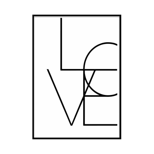 Плакат Love, 33,5 x 23,5 cm Ic Ice Loand - Piacenza Art