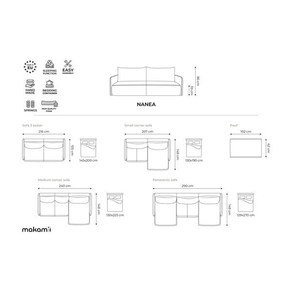 Сива табуретка Nanea – Makamii-image-4