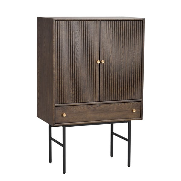 Кафяв скрин с дъбов фурнир , ширина 79 см Clearbrook - Rowico-image-2