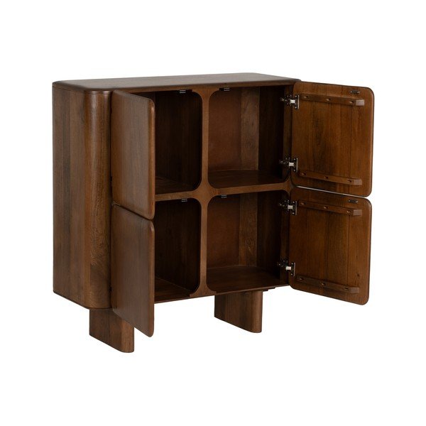 Кафяво шкафче от масивно манго 104x110x45 cm Nosy – Ixia-image-2