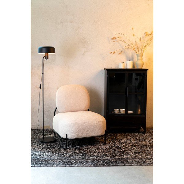 Кремаво кресло от букле Polly – White Label-image-1