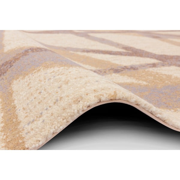 Бежов вълнен килим 100x180 cm Sticks - Agnella-image-2