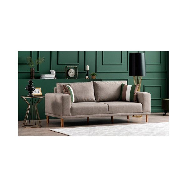 Кремав триместен диван Franz - Balcab Home-image-3