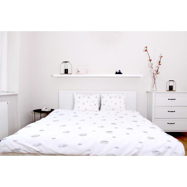 Спално бельо от памучен сатен , 135 x 200 cm Watercolour Spots - Butter Kings-image-1