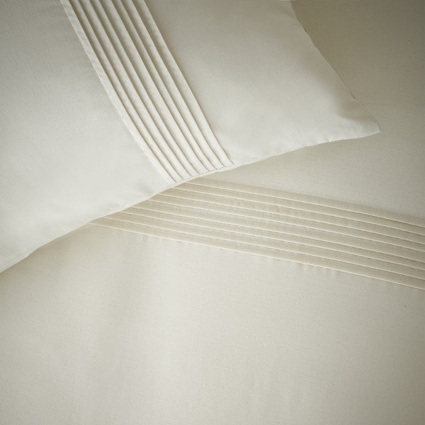 Кремаво единично  спално бельо 135x200 cm Pintuck Easy Iron Percale – Catherine Lansfield-image-3