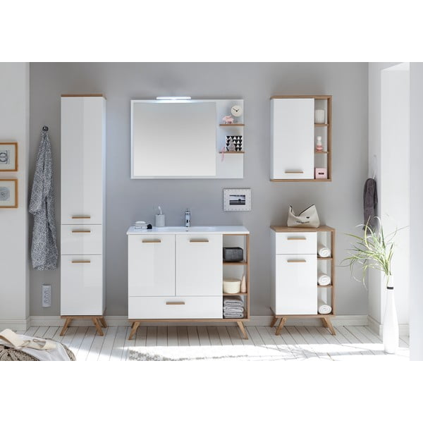 Стенно огледало с рафтове 100x75 cm Set 923 - Pelipal-image-1